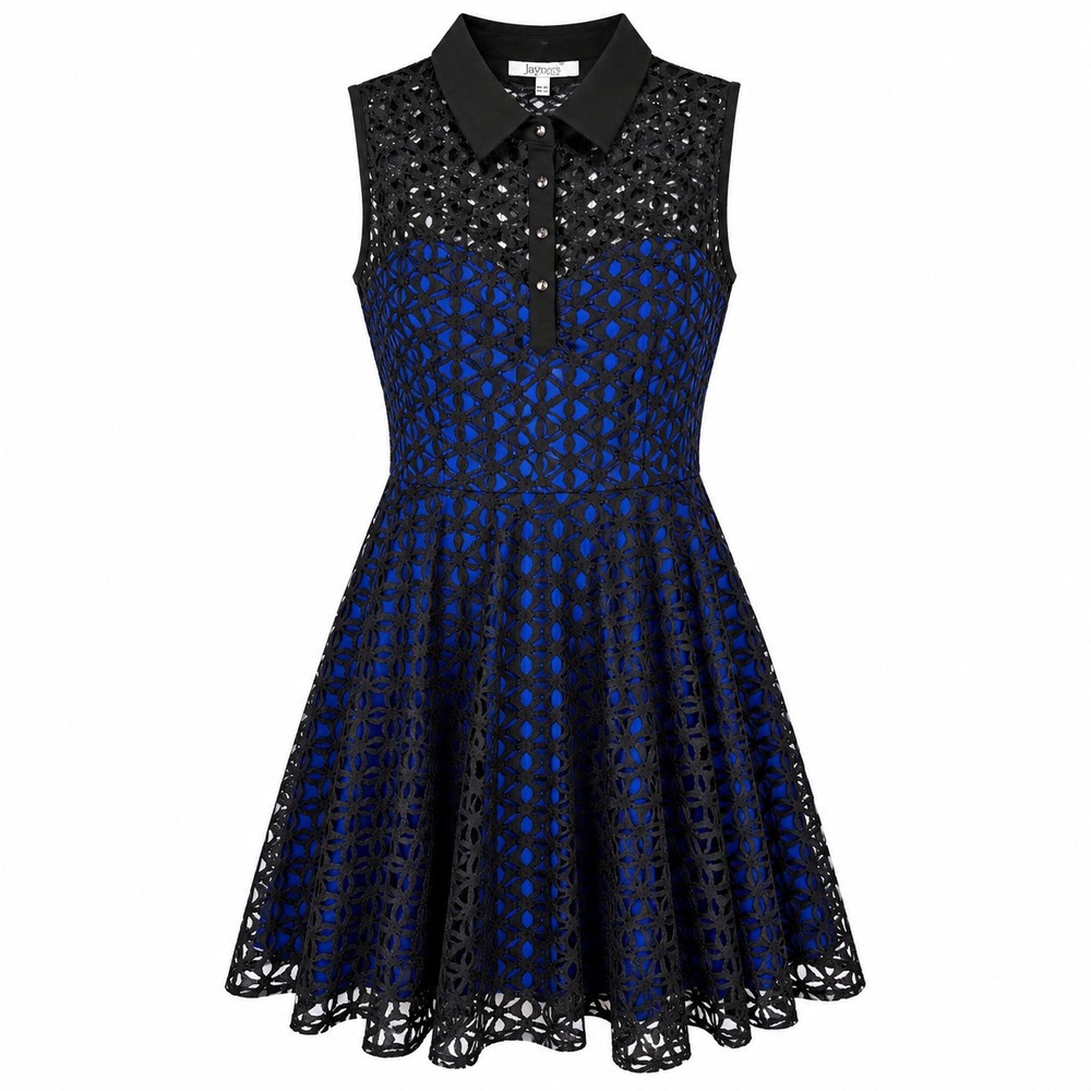 Lucy Paris Dark Academia Lace Fit Flare Dress Size Medium Office‎ Siren Coquette